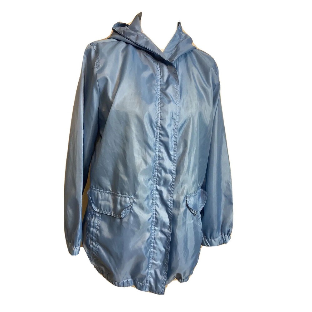 Tudor Court Women's Size M Rain Jacket Windbreaker Coat Hooded Pockets Lined